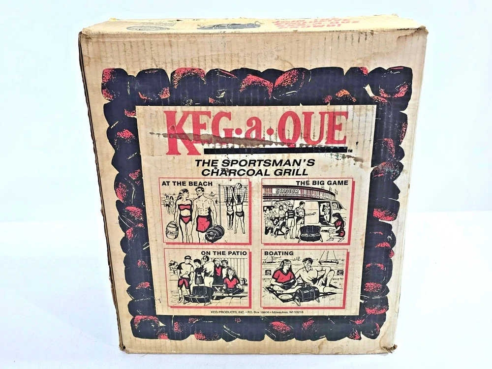 Vintage Miller Genuine Draft Beer Keg-A-Que Barbecue Grill Keg Shape